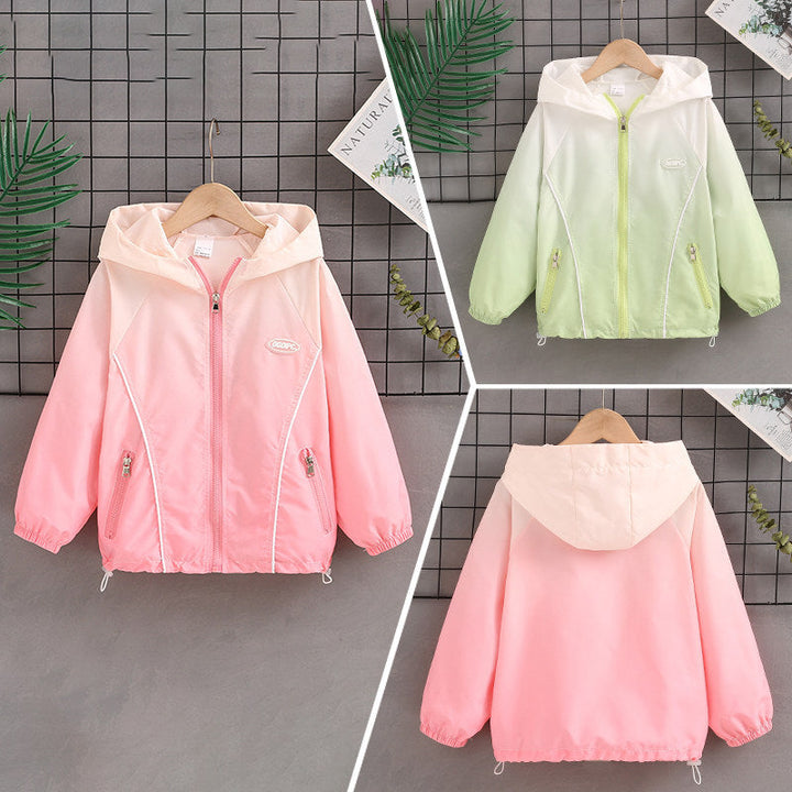 Damen nan leichte wasserabweisende Übergangsjacke mit Kapuze und Reißverschlusstaschen Echo Archiv