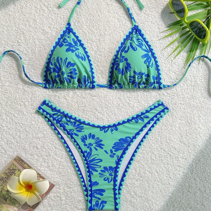Damen Triangel-Bikini mit verspieltem Blumenmuster Echo Archiv