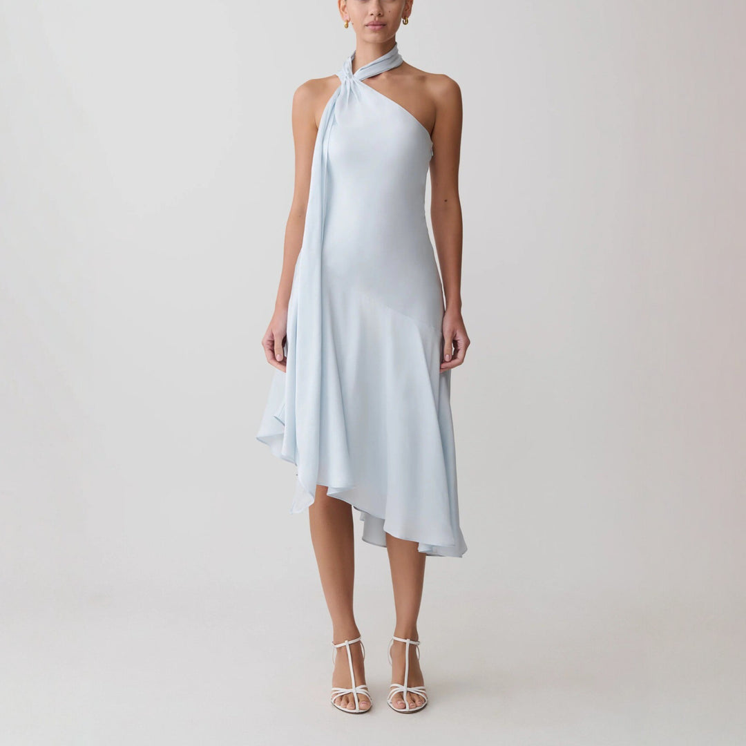 Damen asymmetrisches Schlussteil Kleid mit schmalem Träger Echo Archiv