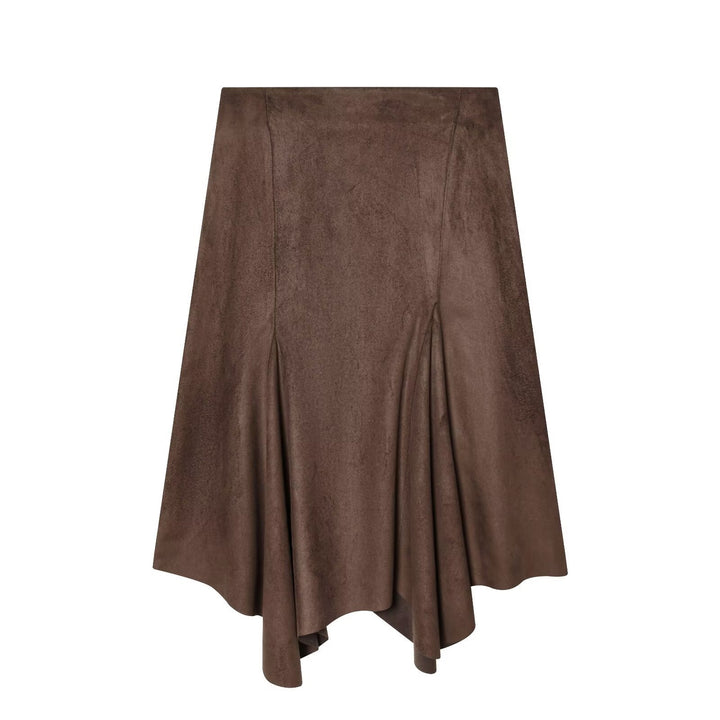 Damen A-linien Rock aus weichem Wildlederimitat mit elegantem Fall Echo Archiv