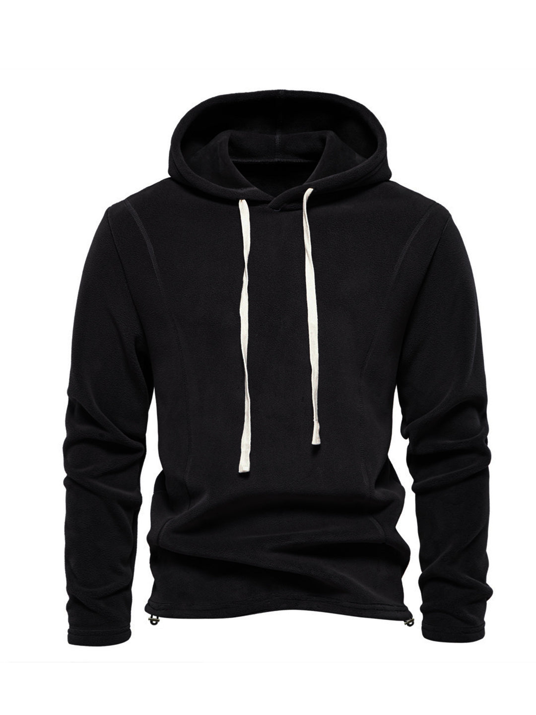Herren Fleece Kapuzenpullover mit modischem Schnitt und seitlichen Reißverschlüssen Echoarchiv