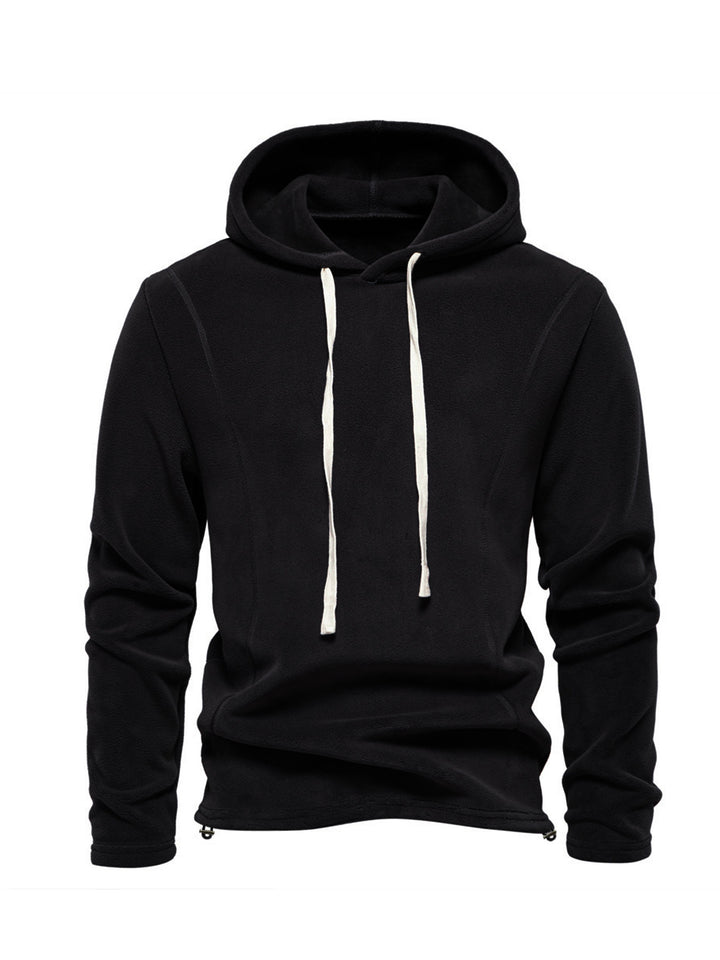 Herren Fleece Kapuzenpullover mit modischem Schnitt und seitlichen Reißverschlüssen Echoarchiv