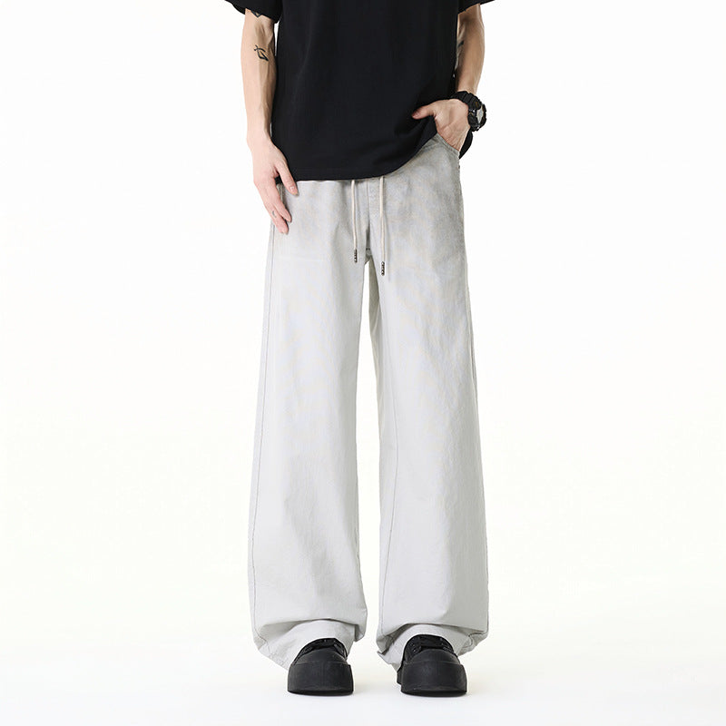 Damen Weite Baumwollmix-Hose im Baggy-Cut mit Tunnelzug und Oversized-Bein Echo Archiv