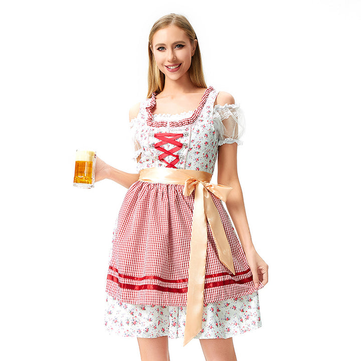 Damen nan Blusenkleid im Trachtenstil mit dekorativem Korsettband und geraffter Schürze Echo Archiv