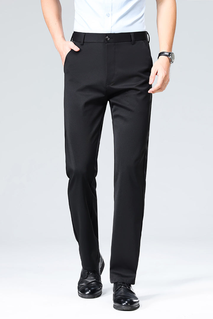 Herren Schlanke Business-Chinohose mit Stretch-Twill, Bügelfalte & verdeckten Reißverschlusstaschen Echo Archiv