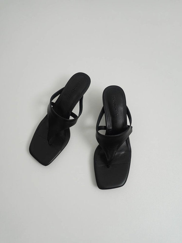 Damen elegante Zehentrenner-Pantoletten aus hochwertigem Wildleder mit bequemer Sohle Echoarchiv