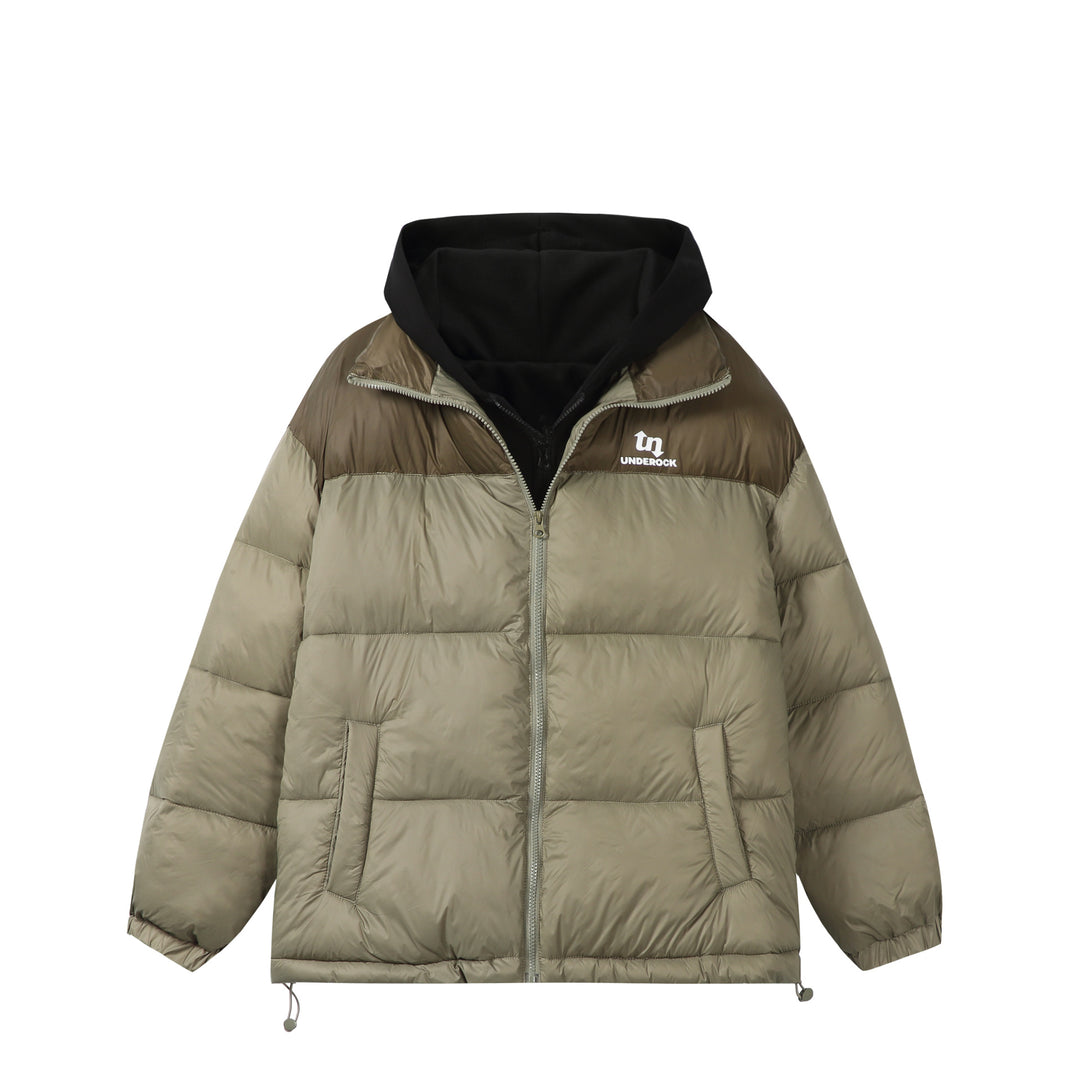 Unisex Kurz geschnittene High‑Loft Pufferjacke mit innenliegender Kapuze und Tunnelzugsaum Echoarchiv