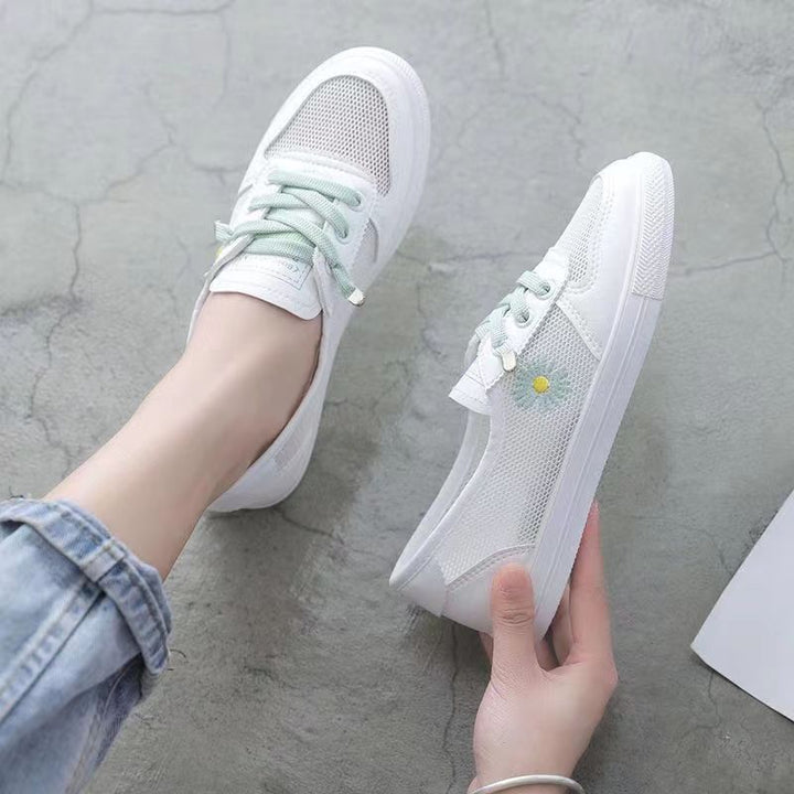 Damen lässige Sneaker mit buntem Blumenmotiv Echo Archiv