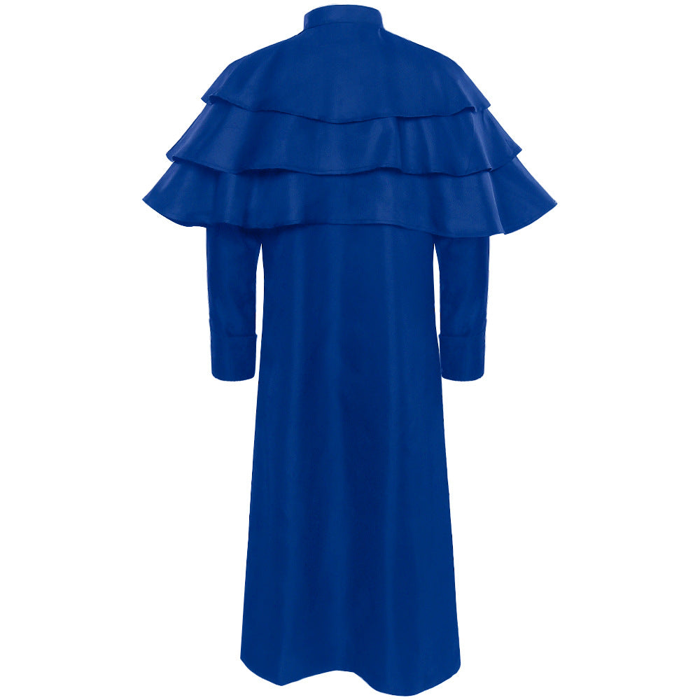 Damen nan eleganter Maxicape-Mantel mit gestuften Schultercapes und Stehkragen Echo Archiv