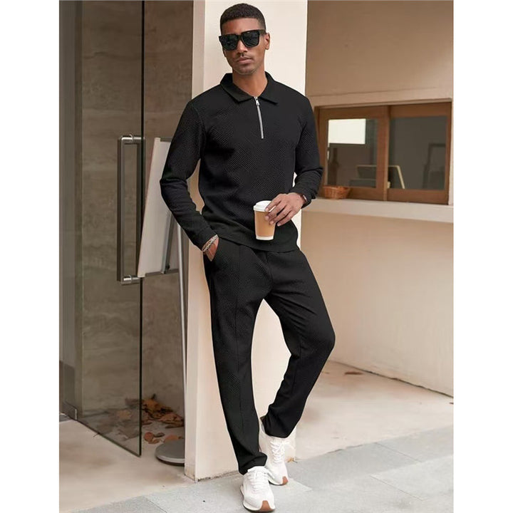 Herren lässiges Freizeit-Sweat-Set mit strukturiertem Obermaterial Echoarchiv