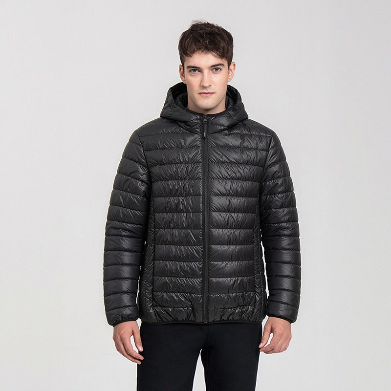 Herren Packbare Minimalistische Stepp-Kapuzenjacke mit wasserabweisender Außenlage & Thermofaser Echo Archiv