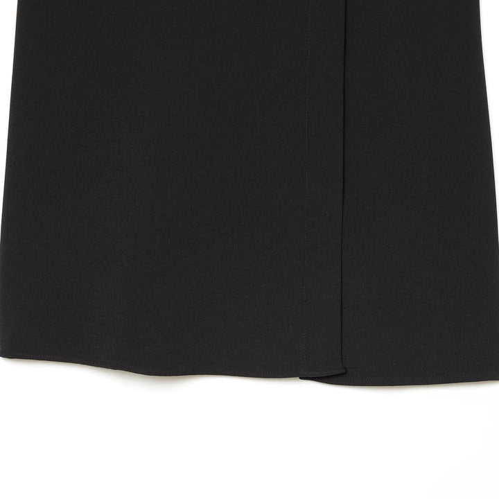 Damen Ärmelloses A‑Linien‑Minikleid mit kontrastierendem Hemdkragen und dekorativen Zierknopfleisten Echoarchiv