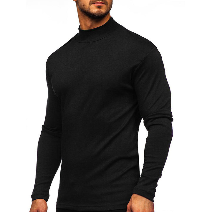 Herren Rollkragen-Langarmshirt aus atmungsaktiver Baumwolle Echoarchiv