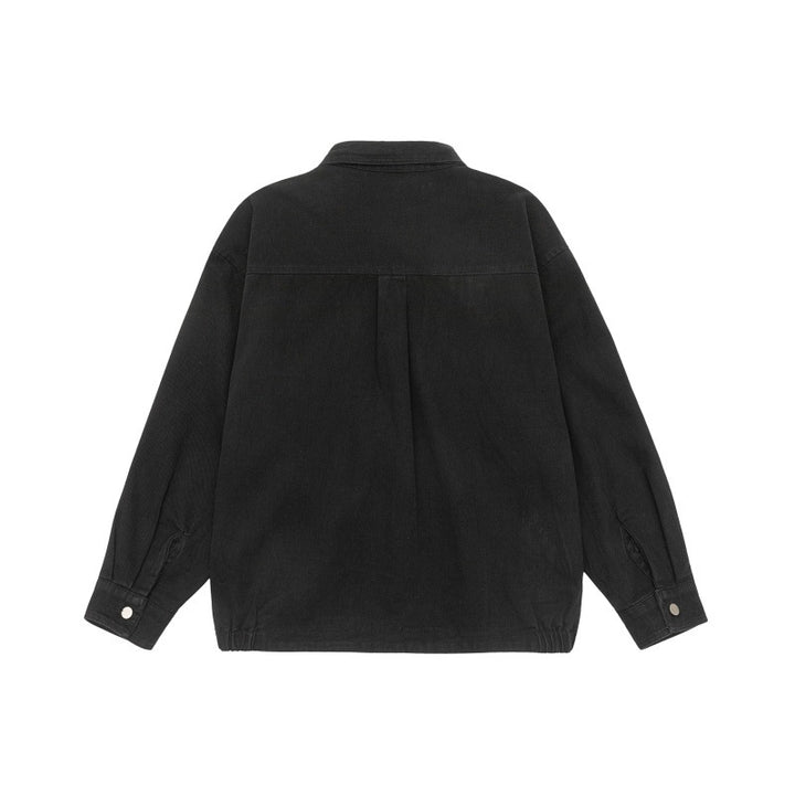 Unisex Oversize Workwear-Blousonjacke mit Druckknopf‑Front und Elastbund Echoarchiv