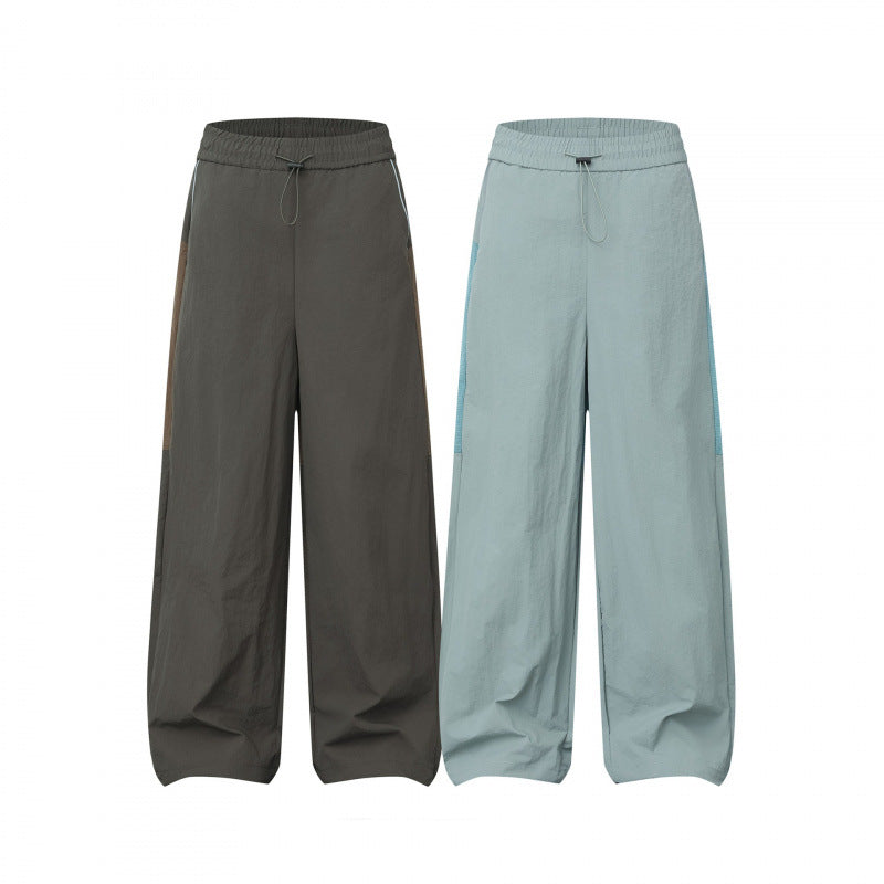 Damen Weite Cargo‑Style Hose mit elastischem Bund, Tunnelzug und seitlichen Einsatzdetails Echo Archiv