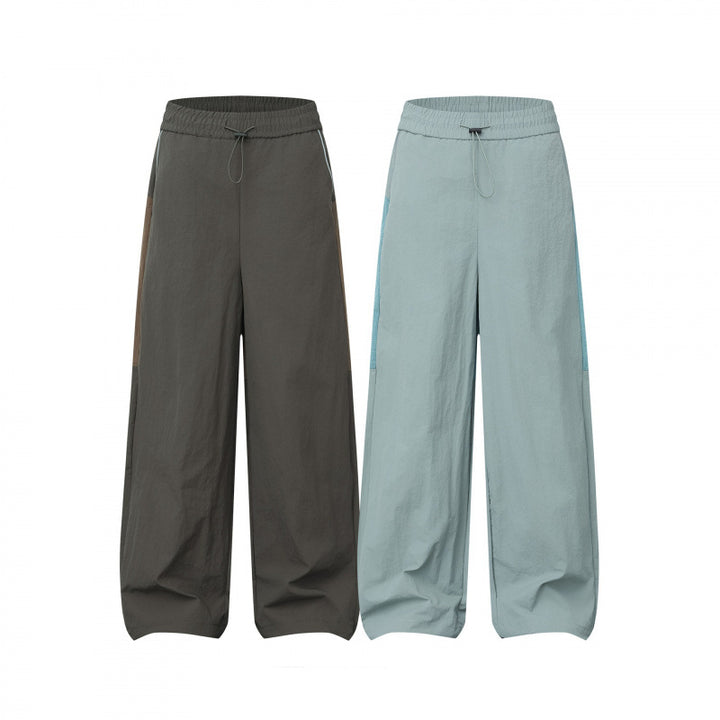 Damen Weite Cargo‑Style Hose mit elastischem Bund, Tunnelzug und seitlichen Einsatzdetails Echo Archiv