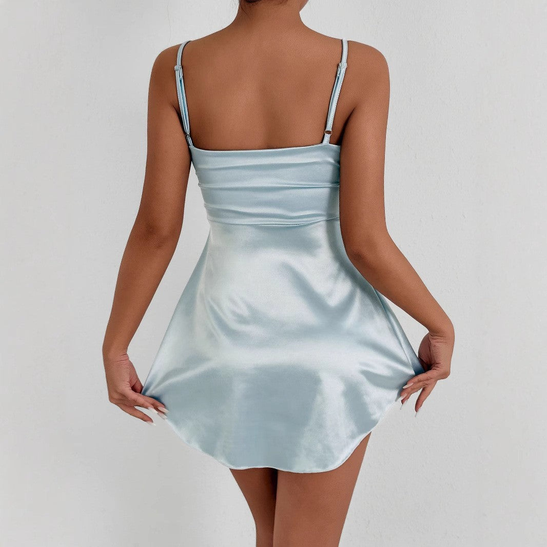 Damen Sommerliches Kleid mit raffinierter Drapierung und verstellbaren Trägern Echo Archiv