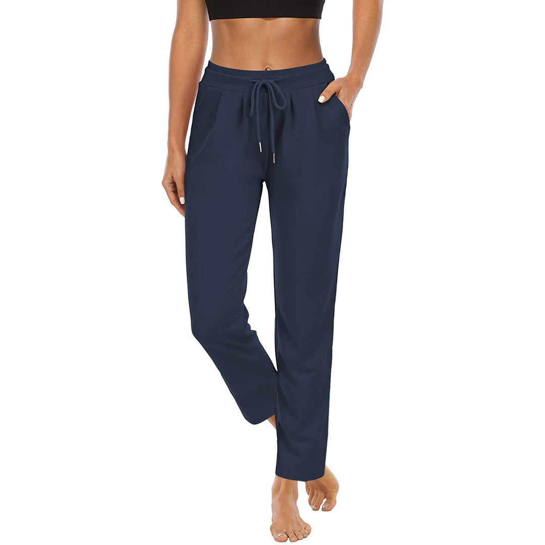 Damen nan komfortable Loungehose mit hohem Bund Tunnelzug Seitentaschen und leichtem Stretch Echo Archiv