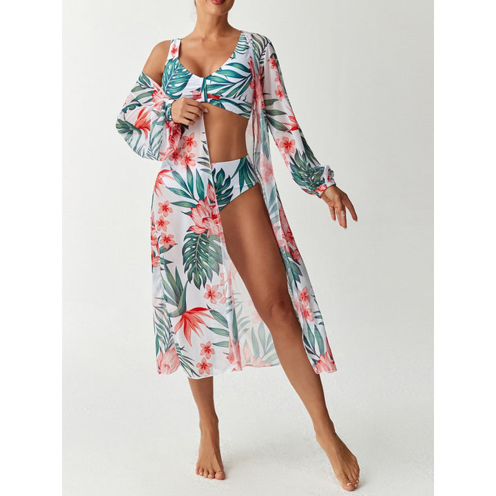 Damen Bikiniset mit farbenfrohem Design und transparenter Strandumhüllung Echo Archiv