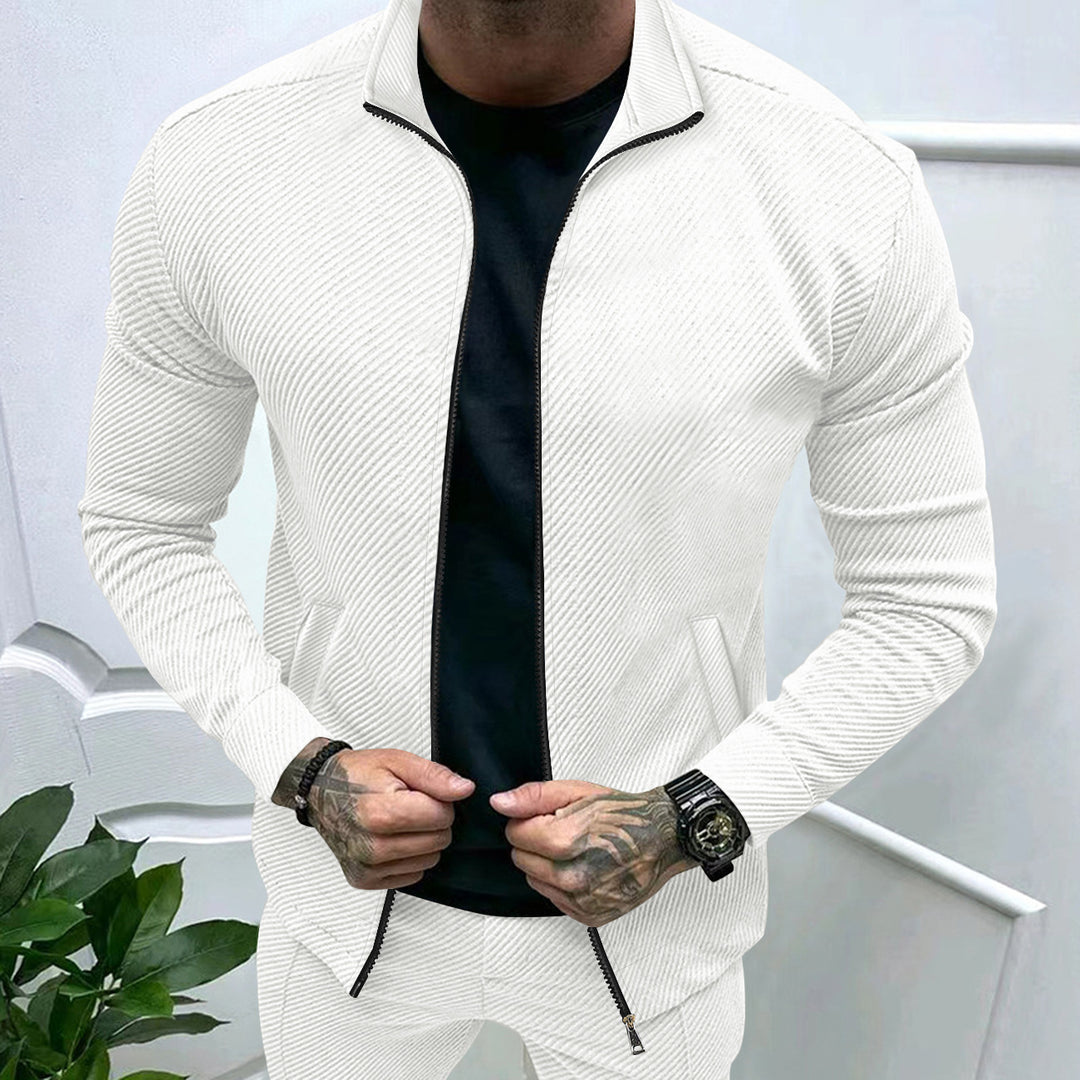 Herren sportliche Jacke mit strukturiertem Design Echoarchiv