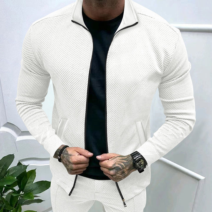 Herren sportliche Jacke mit strukturiertem Design Echoarchiv