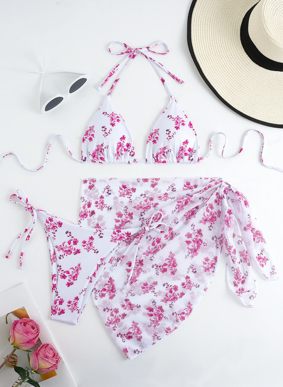 Damen Triangel-Bikini-Set mit elegantem Wickelrock Echo Archiv