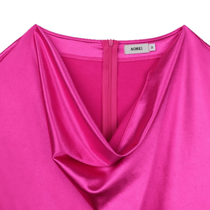 Damen schimmerndes Fransen Kleid mit eleganter Drapierung Echo Archiv