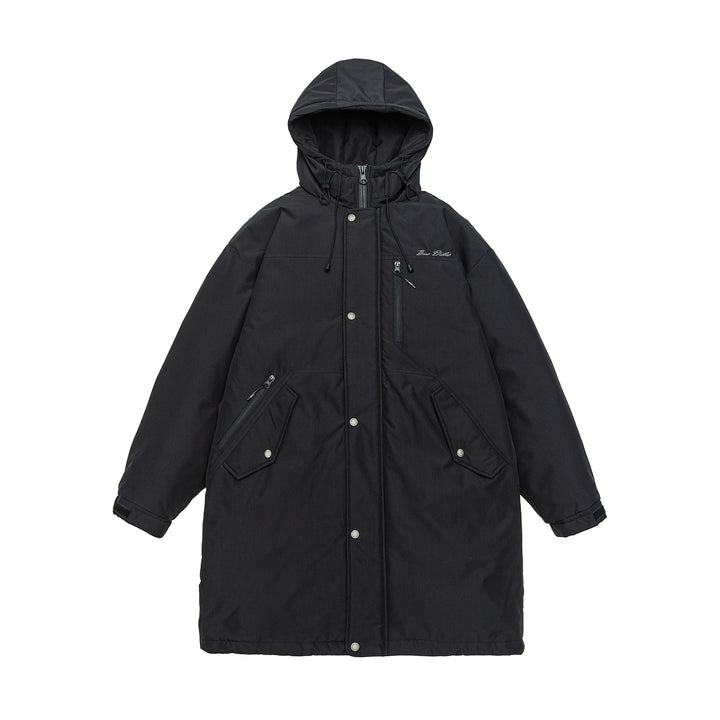 Herren Warmer winddichter Parka mit Kapuze, Steppfutter und Fronttaschen Echoarchiv
