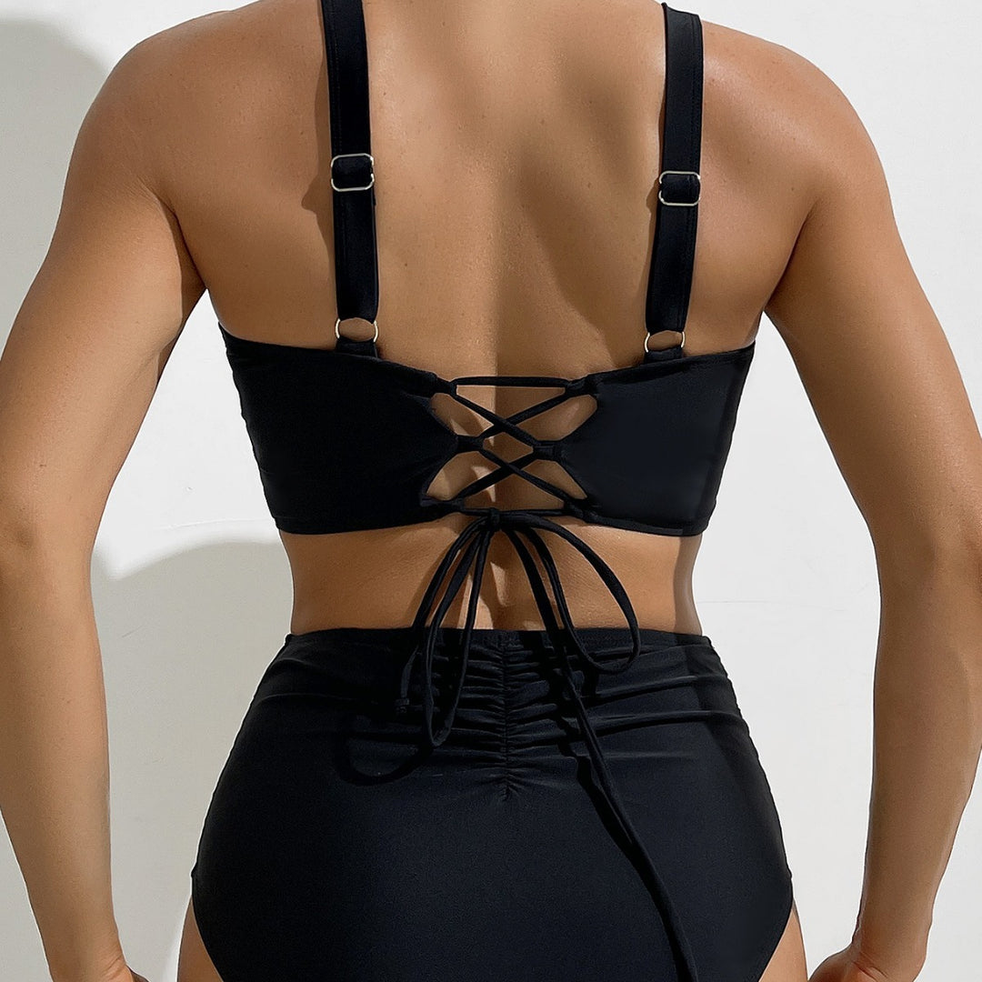 Damen Hochtaillierter Bade-Bikini Echo Archiv