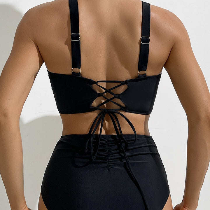 Damen Hochtaillierter Bade-Bikini Echo Archiv