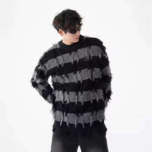 Herren Modischer Grobstrickpullover mit einzigartigem Design Echoarchiv
