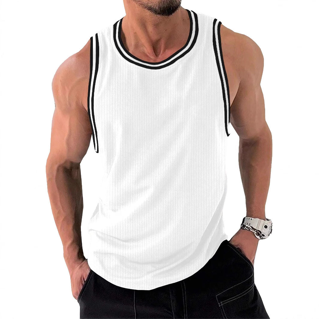 Herren Sportliches Muskelshirt mit atmungsaktiver Struktur Echoarchiv