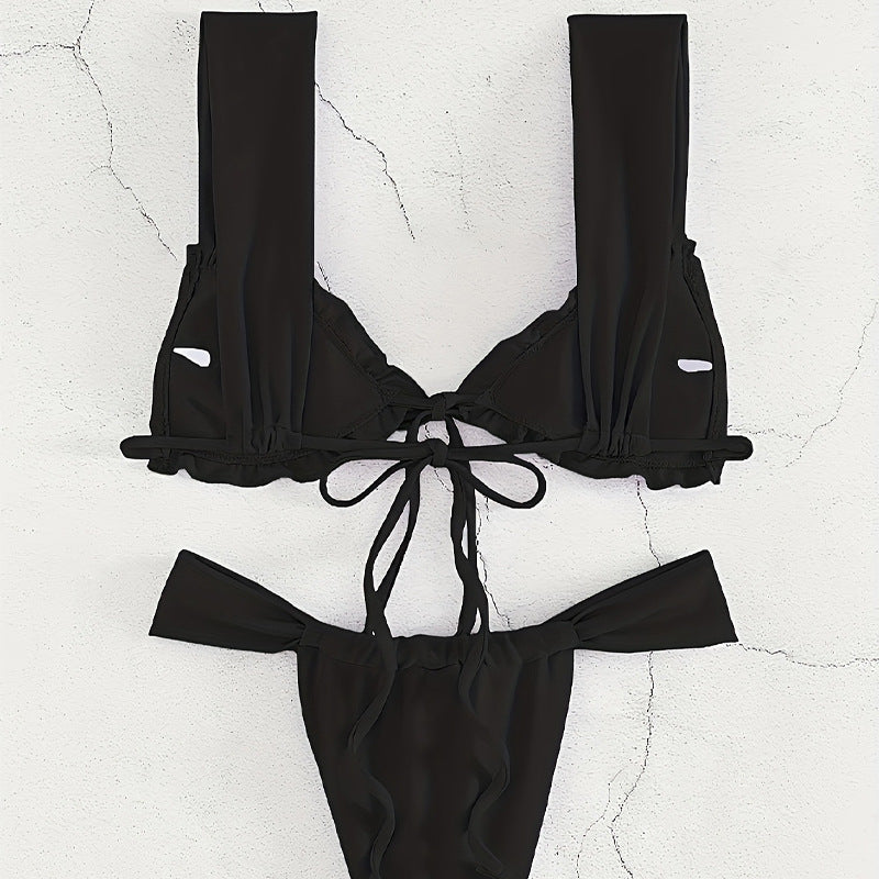 Damen Triangel-Bikini mit verstellbarem Bindeband und modischem Design Echo Archiv