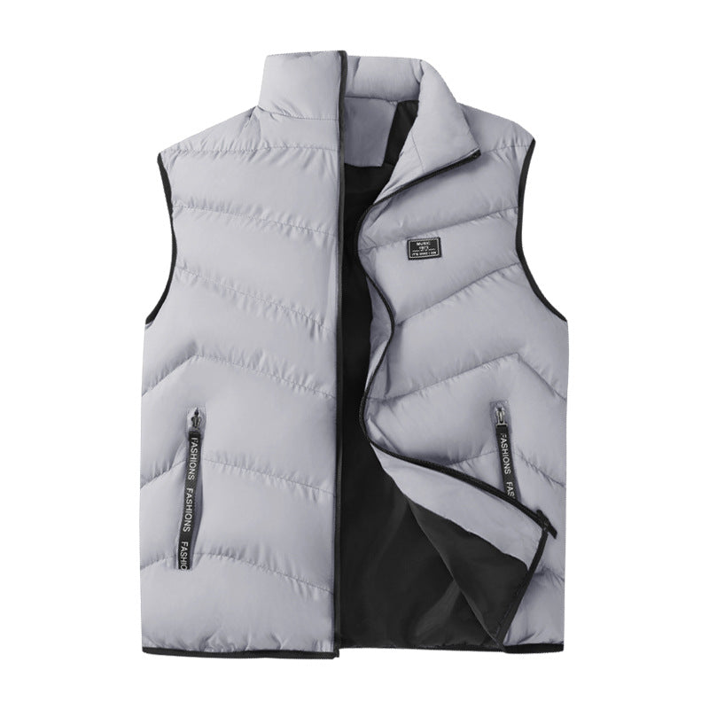 Herren Packbare Microfaser‑Steppweste mit Thermoisolierung, hohem Kragen und sicheren Ziptaschen – Marzano