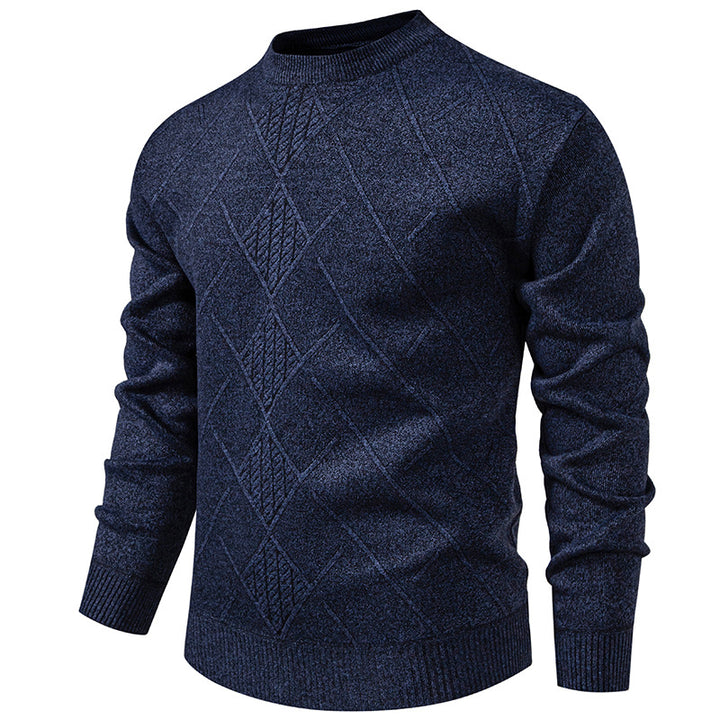 Herren Strickpullover mit modernem Rautenmuster Echoarchiv