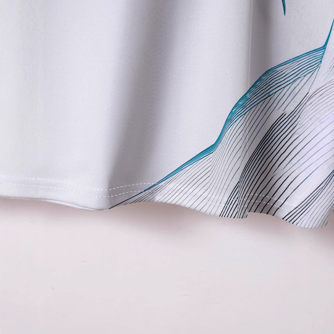 Herren Poloshirt mit dynamischem Grafikdesign und atmungsaktivem Gewebe Echoarchiv