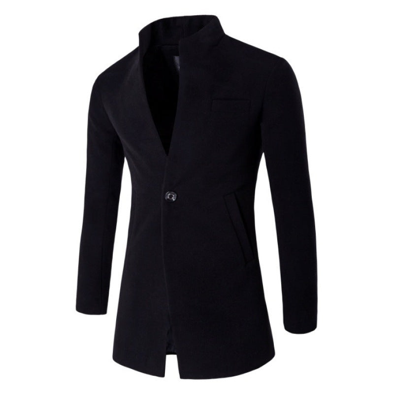 Herren elegante Wolljacke mit modernem Stehkragen Echoarchiv