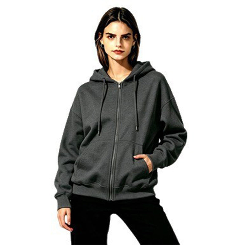 Damen Weicher Kapuzenpullover mit durchgehendem Reißverschluss Echoarchiv