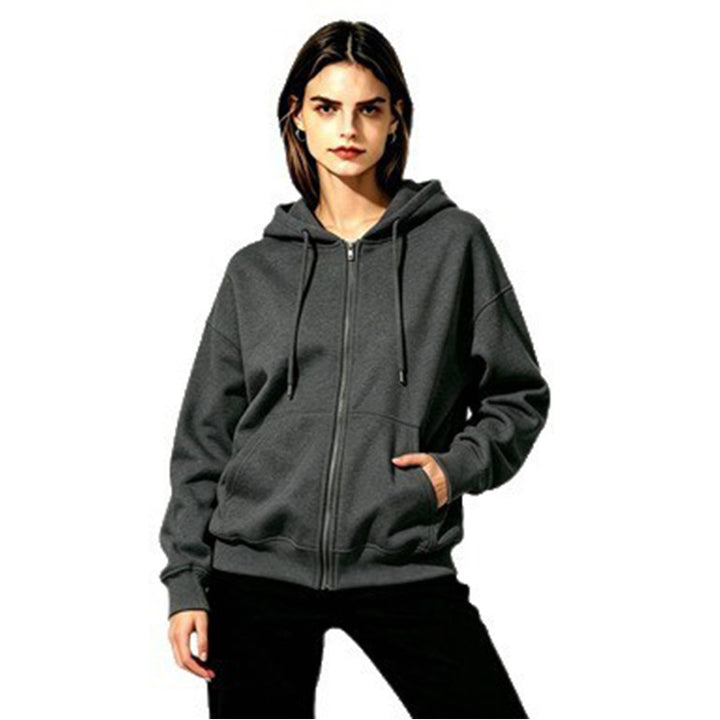 Damen Weicher Kapuzenpullover mit durchgehendem Reißverschluss Echoarchiv