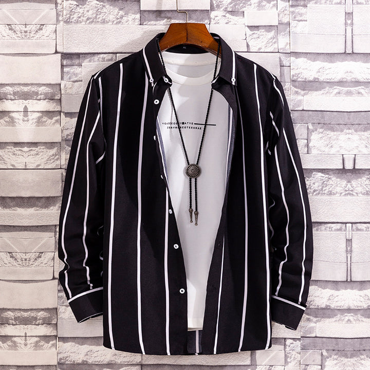 Herren nan lässige Hemdjacke aus leichter Baumwollmischung mit Button-Down-Kragen Echo Archiv