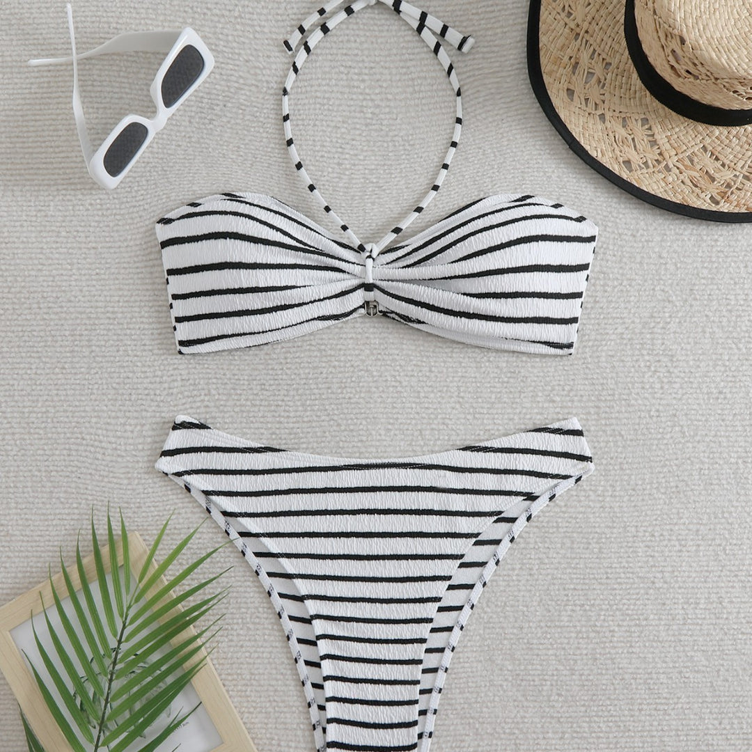 Damen Bandeau-Bikini mit schickem Streifen-Design Echo Archiv