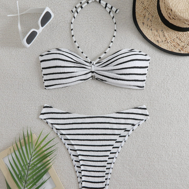 Damen Bandeau-Bikini mit schickem Streifen-Design Echo Archiv