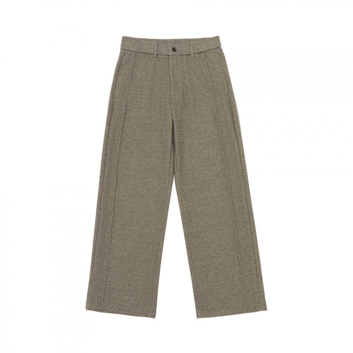 Damen Weite Wollmix-Hose mit Bügelfalte, Hoher Bund und geradem Bein Echo Archiv