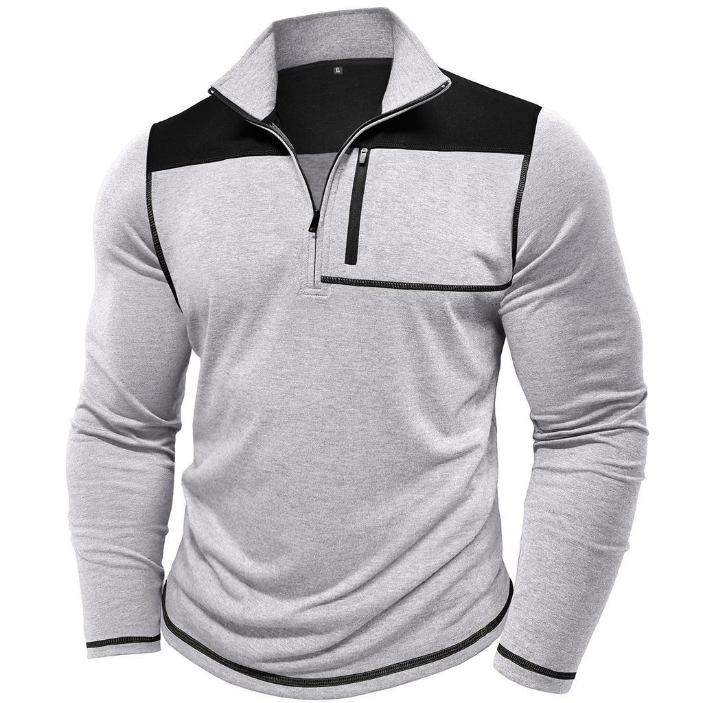 Herren sportlicher Half-Zip Pullover mit praktischer Brusttasche Echoarchiv