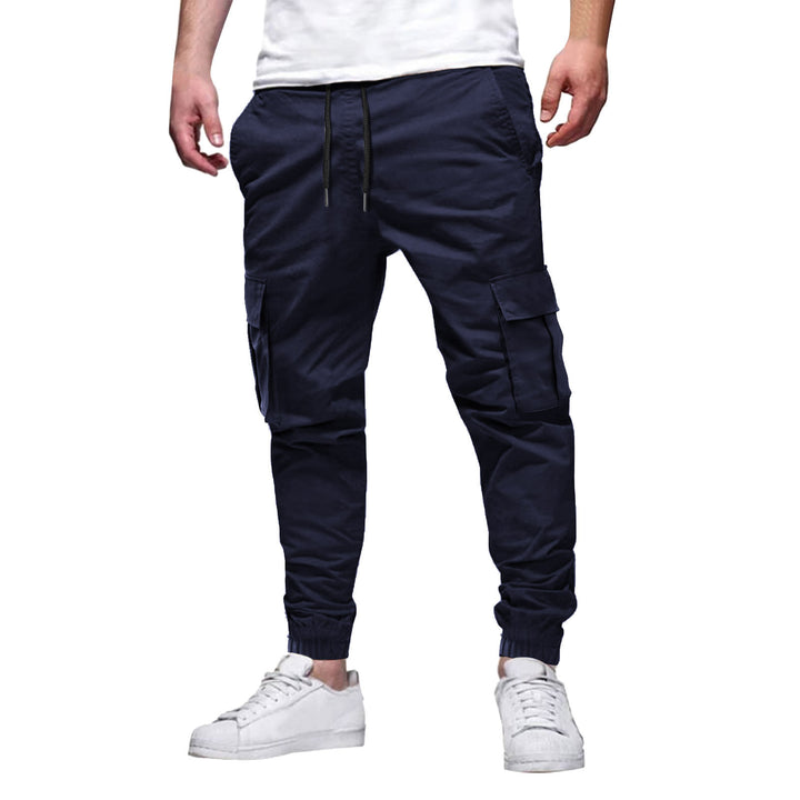Herren lässige Cargo-Hose mit elastischem Bund und praktischen Taschen Echoarchiv