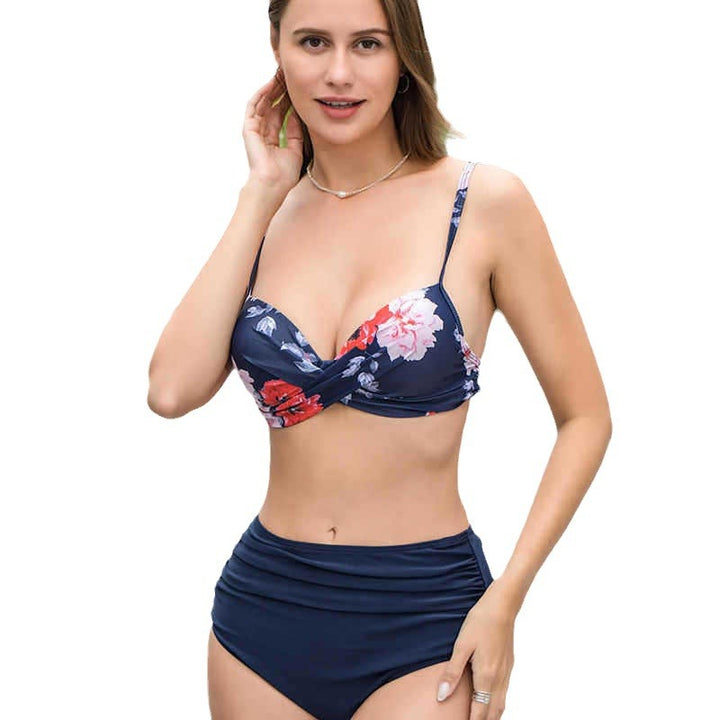 Damen Bikini-Set mit elegantem Twist-Top und hohem Bund Echo Archiv