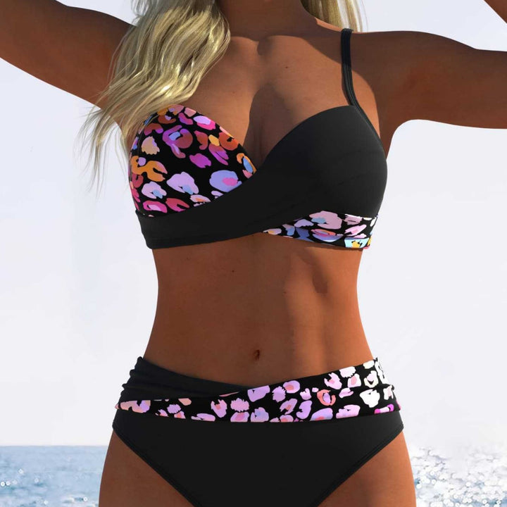 Damen Bikini mit gepolstertem Oberteil und hohem Taillenschnitt Echo Archiv