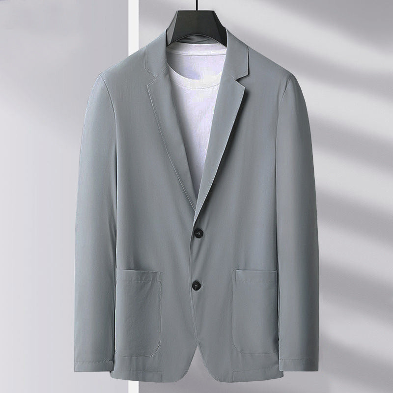 Herren Slim Fit Blazerjacke aus atmungsaktivem Stoff Echoarchiv
