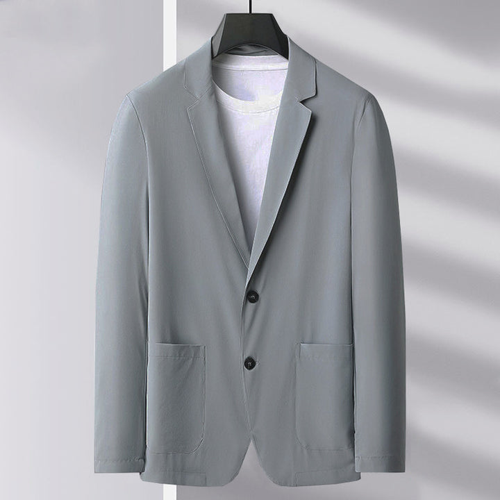 Herren Slim Fit Blazerjacke aus atmungsaktivem Stoff Echoarchiv