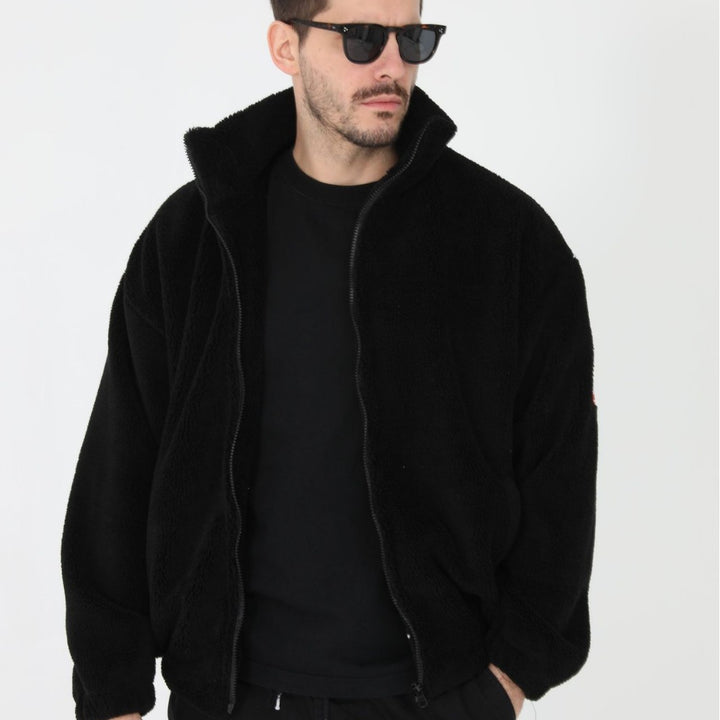 Herren kuschelige Teddyjacke mit hohem Kragen Echoarchiv